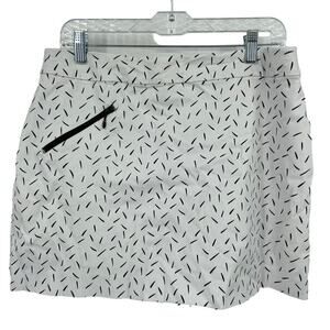 Raffinalla Skort Womens Size 14 White Black Pull On Stretch Built in Shorts